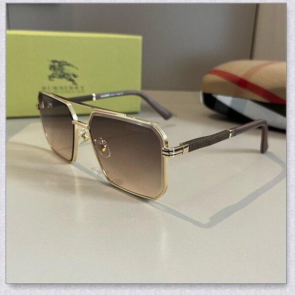 Burberry Gold Aviator Sunglasses